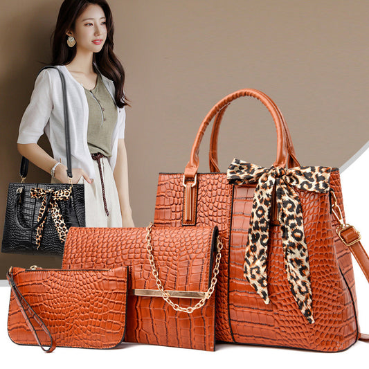 New Style Large-capacity Pattern One-shoulder Women's Fashion Picture-in-the-mother Handbag