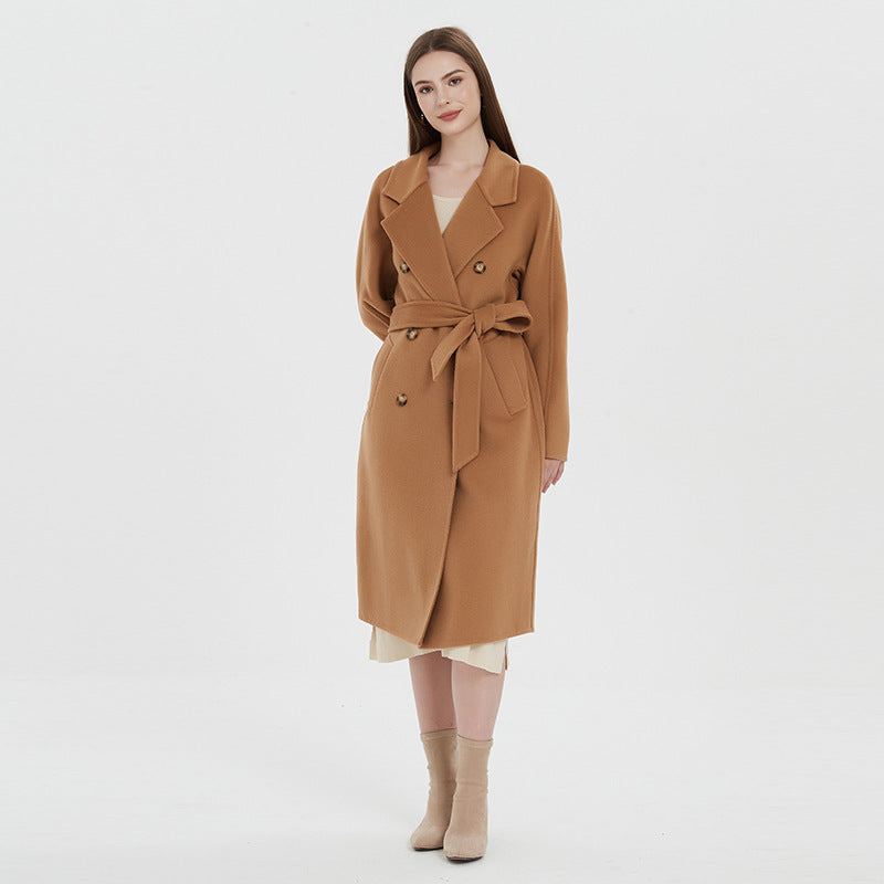 Reversible Cashmere Coat Women's Mid-length