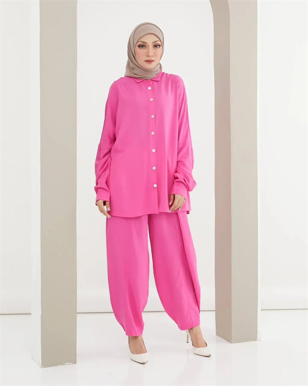 Indonesia Fashion Harem Pants Bat Sleeve Loose Leisure Suit