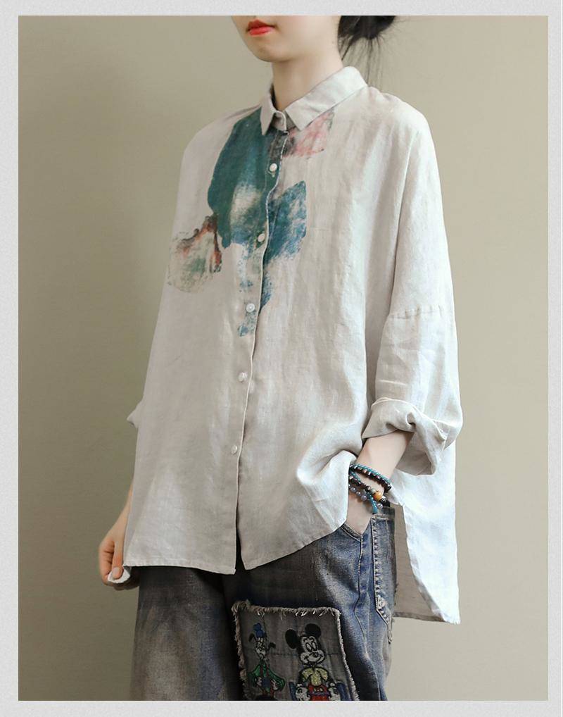 Retro Loose Art Long Sleeve Shirt