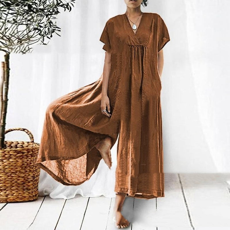 Long Short Sleeved Jumpsuit For Women