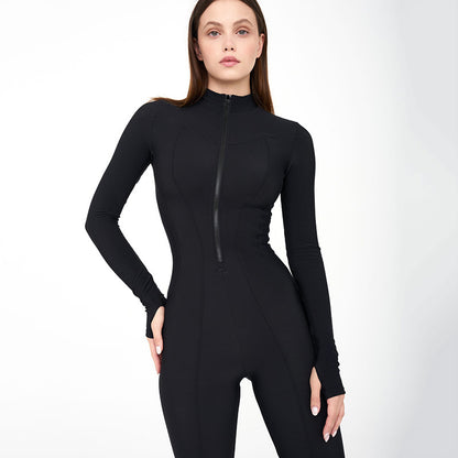 Long-sleeve Zipper Jumpsuit For Women