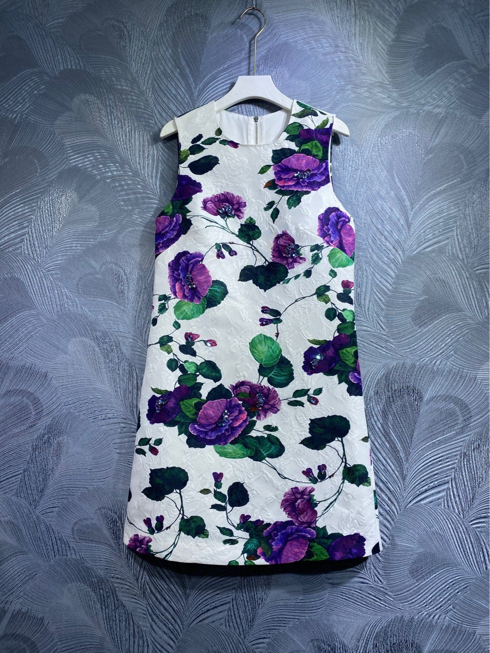 Round Neck Printed Vest Dress