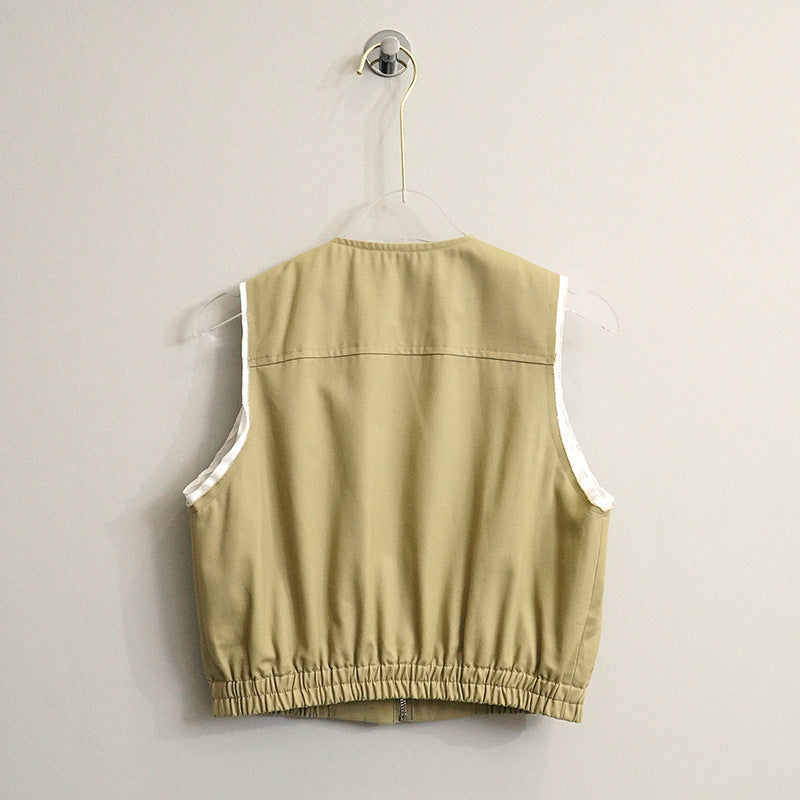 New Short Workwear Style Vest Women's Fashion Versatile