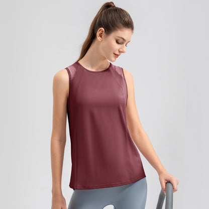 Summer Lightweight Sports Blouse Women's Quick-drying Yoga Vest Loose Breathable Workout Running Top