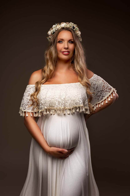 Tassel Pregnant Women Photography Dress