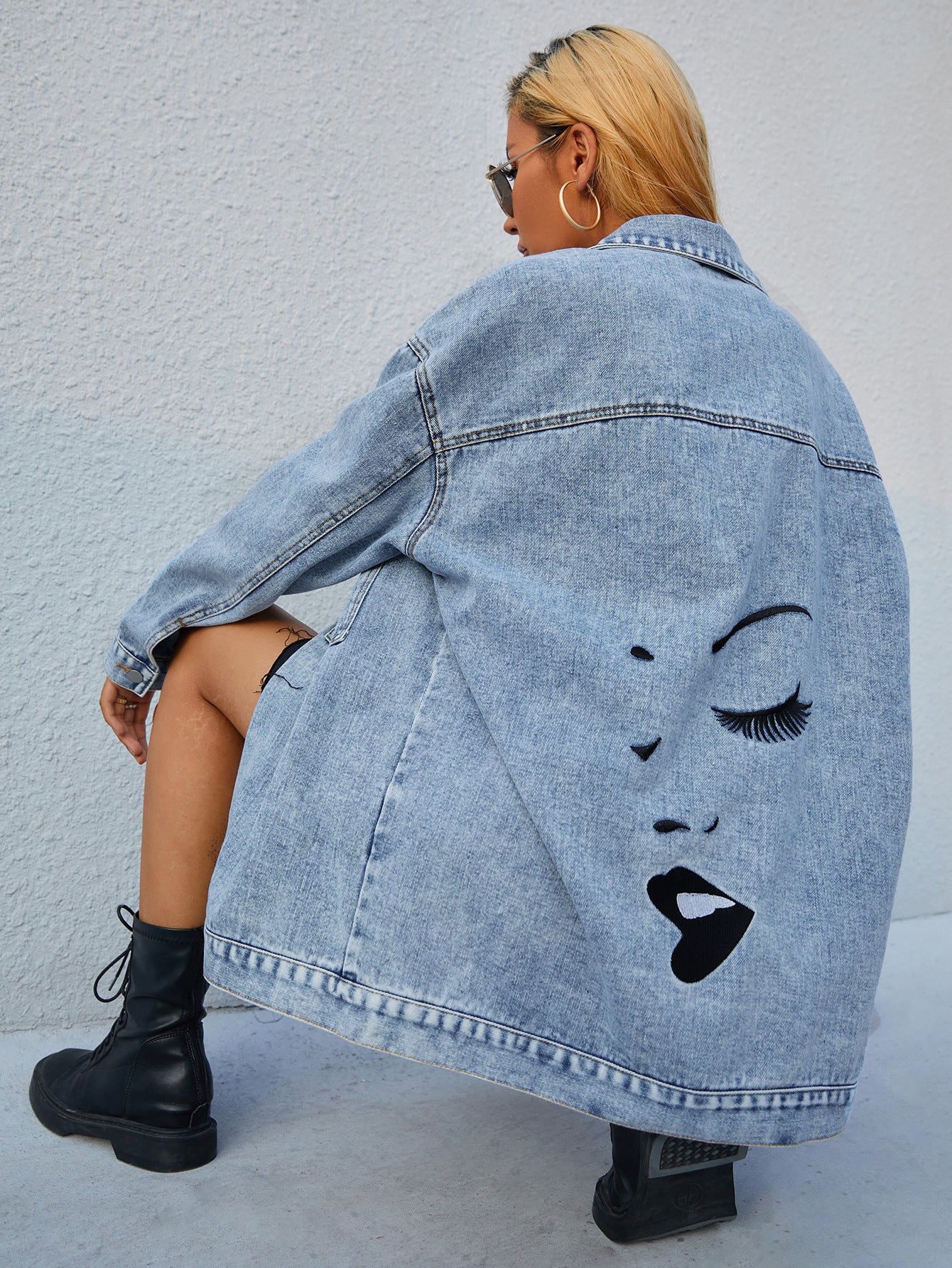 Denim Jacket Women's New Fashion Slim Long Top