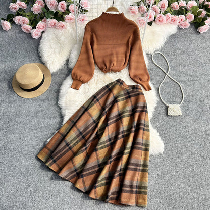 Fashion Women's Skirt Two-piece Set