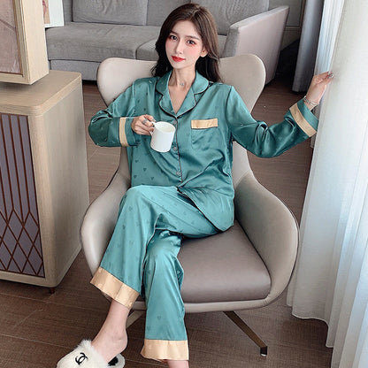 Ice Silk Pajamas Women's Thin Suit