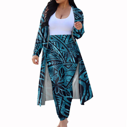 Long Cape Trousers Two-piece Windbreaker