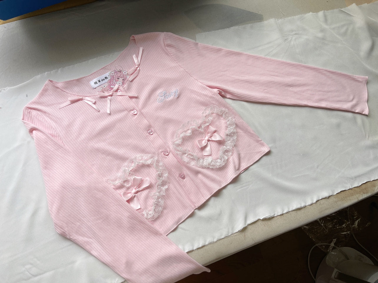 Cardigan fin et doux pour fille, doux avec le vent à l'extérieur