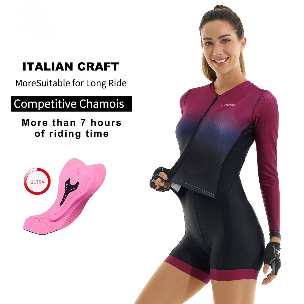 Bicycle Cycling Clothing One-piece Women's Slim Fit