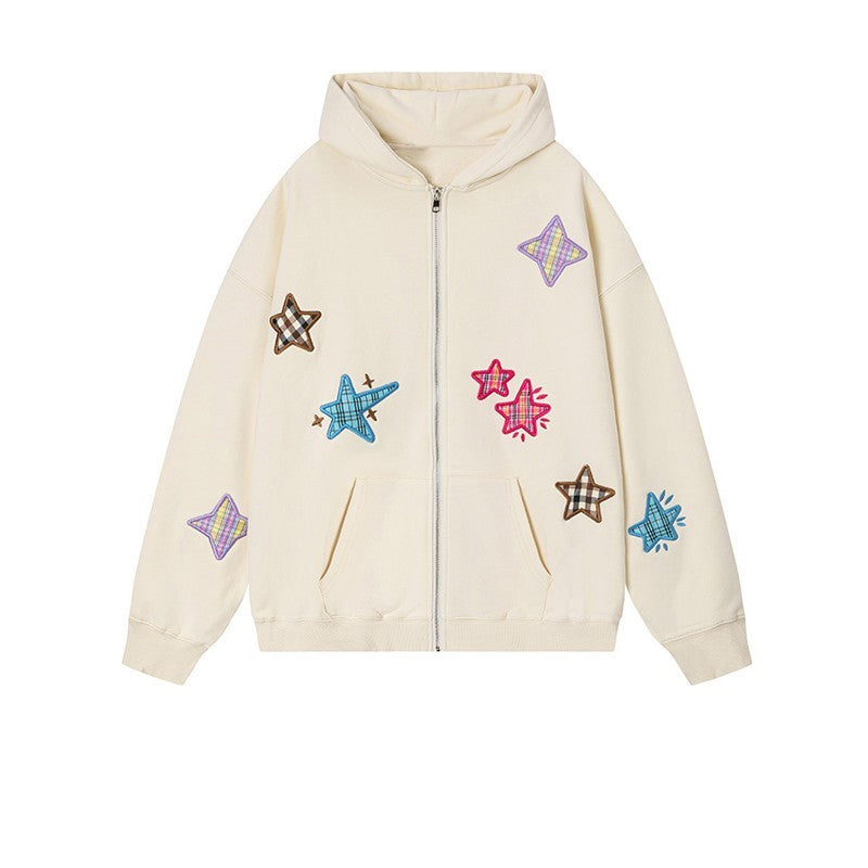 Embroidered Hoodie For Women In Autumn And Winter Loose Fitting