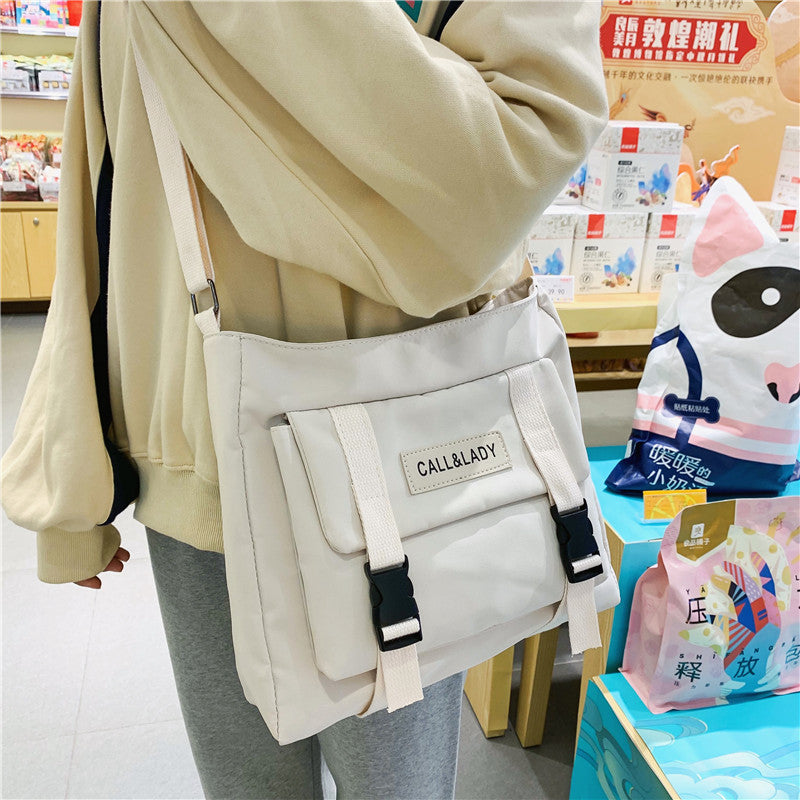 Women's Fashion Classic Simple Messenger Postman Nylon Waterproof Canvas Bag