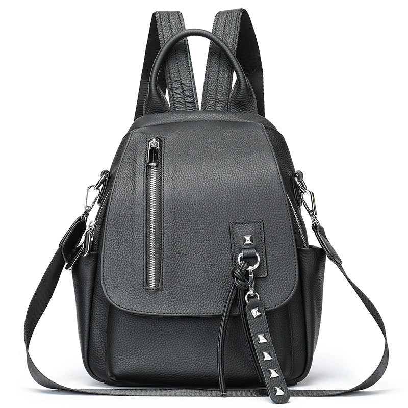 Women's Casual Simple Leather Backpack