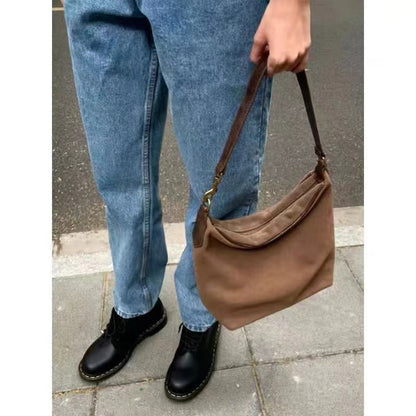 Bolso de viaje de gran capacidad con un solo hombro y ante esmerilado americano