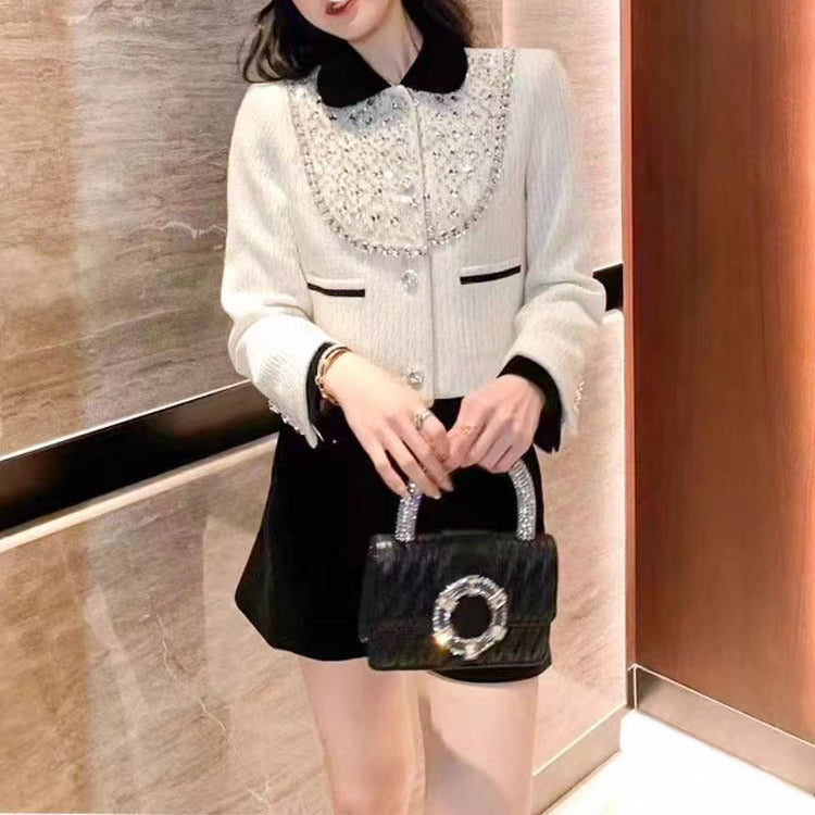 Women's Fashion Heavy Industry Beads Western Style Top