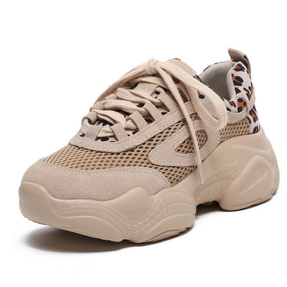 Leopard Print Mesh Breathable Casual Platform Sneaker