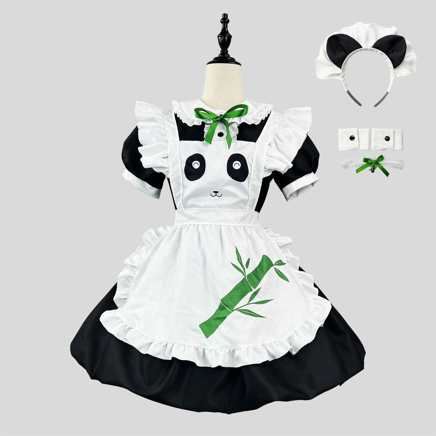 Cute Panda Maid Bubble Skirt Lolita Maid Costume Anime Costume