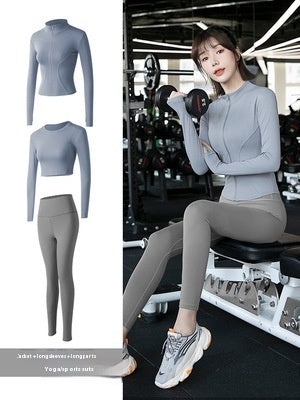 Long Sleeve Sports Yoga Suit Women