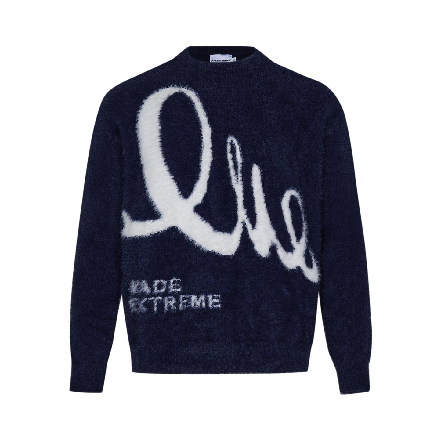 American Retro Alphabet Jacquard Mohair Sweater