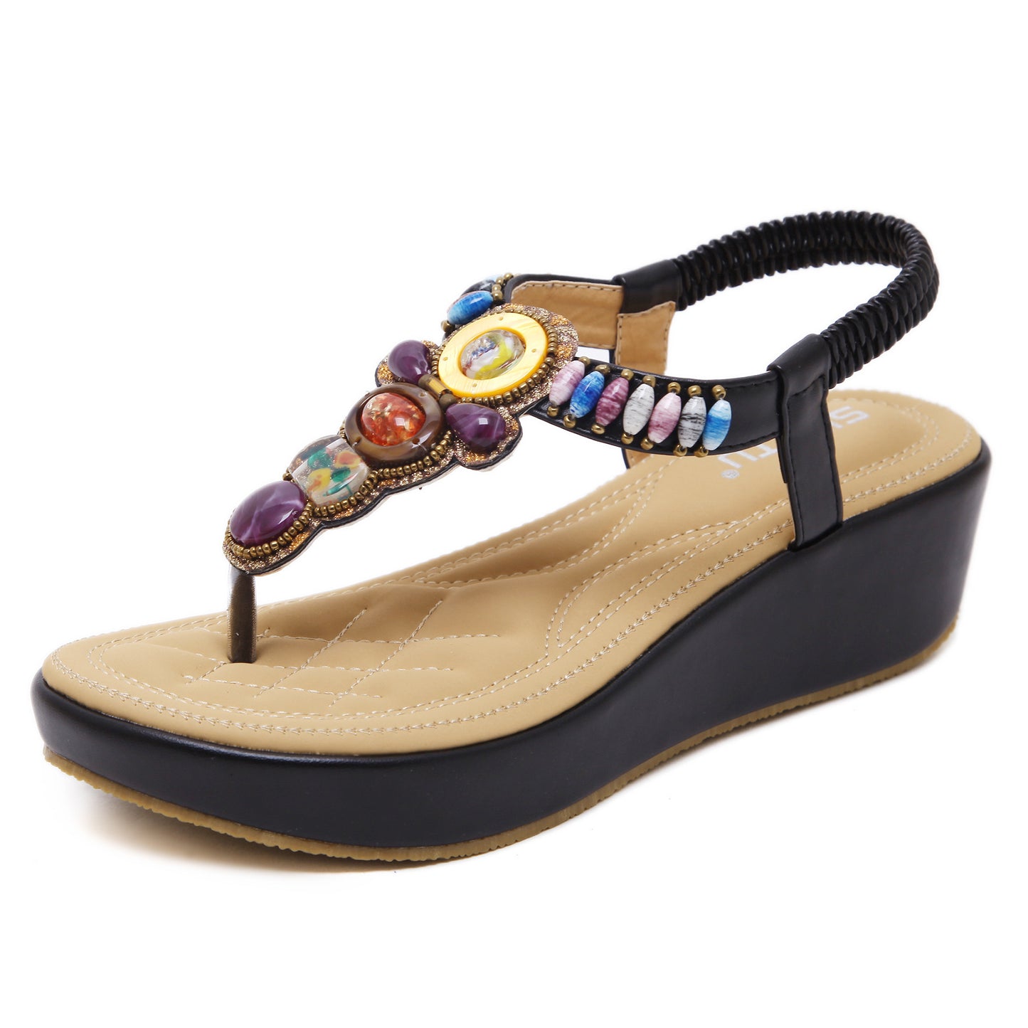 Sandalias estilo étnico para mujer estilo bohemio para playa