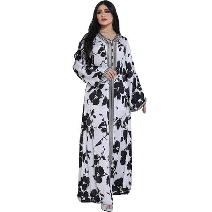 Women's Knitted Lace Casual Dress Robe