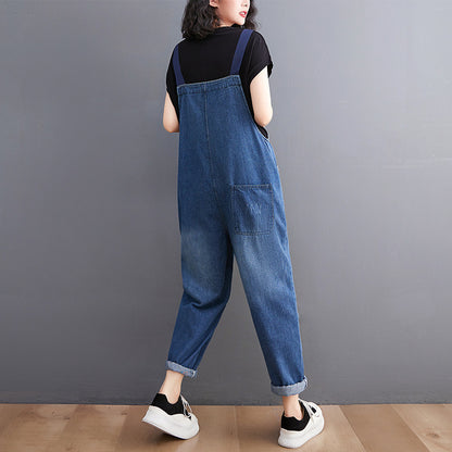 Women's New Loose Casual Retro Fashion Denim Overalls