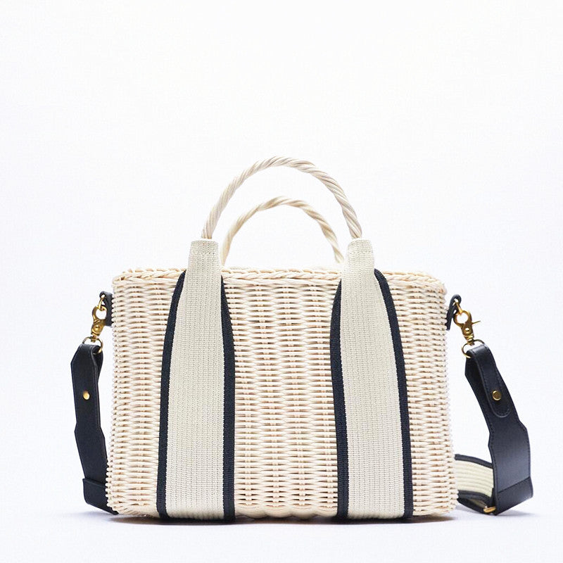 Rattan Woven One-shoulder Messenger Bag