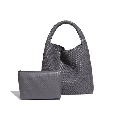 Bolsos combinados de gran capacidad Tendencia bajo el brazo Hombro Textura suave Hecho a mano