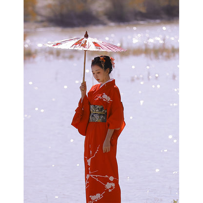 Vestido de fiesta anual tradicional japonés para niñas de Kyoto