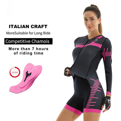 Bicycle Cycling Clothing One-piece Women's Slim Fit