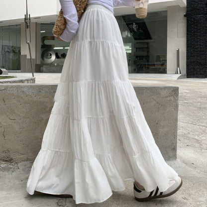 Summer High Waist A- Line Skirt Cake Dress Gentle And Long