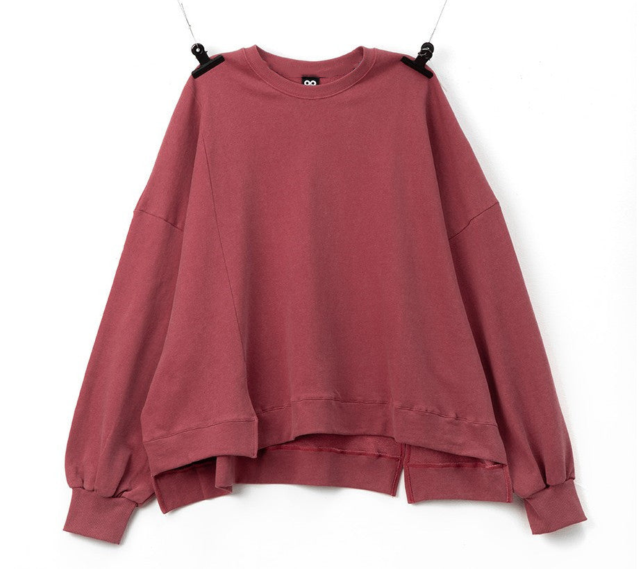 Loose Plus Size Sports Sweatshirt Cotton Terry