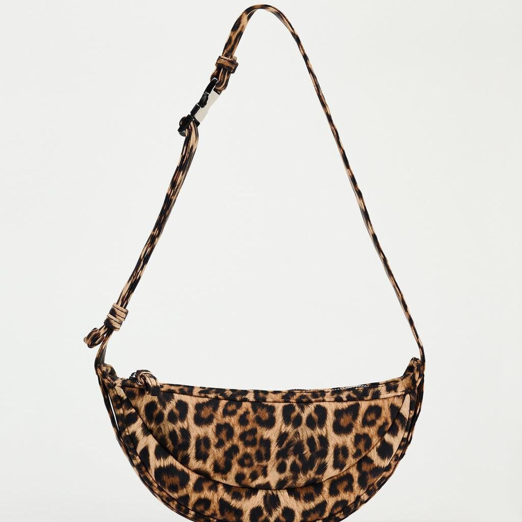 Bolso de hombro con estampado de leopardo popular de moda, bolso cruzado informal