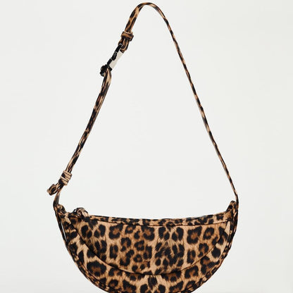 Bolso de hombro con estampado de leopardo popular de moda, bolso cruzado informal