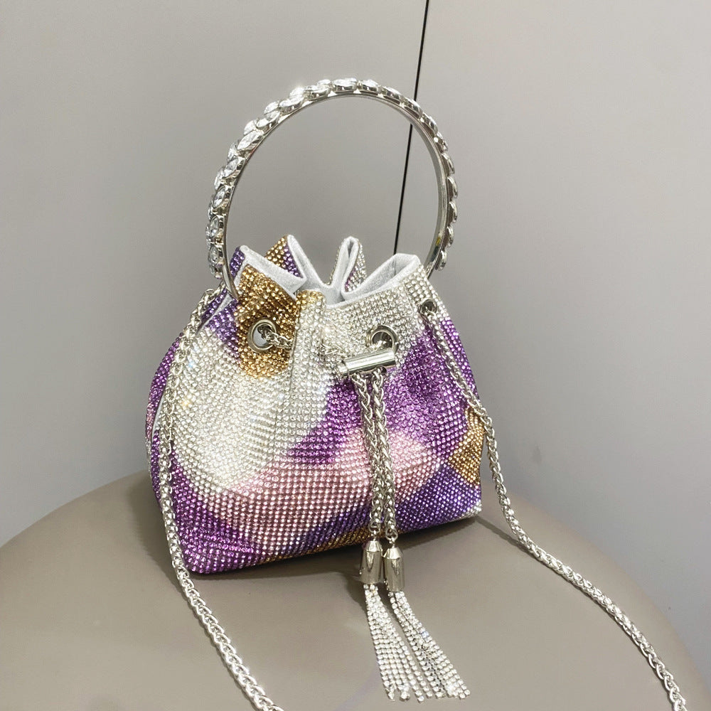 Bolso de mano con brillantes diamantes europeos y americanos para mujer