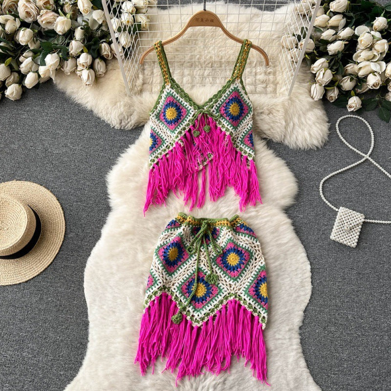 Summer Wear Ethnic Style Overall Dress Set Women