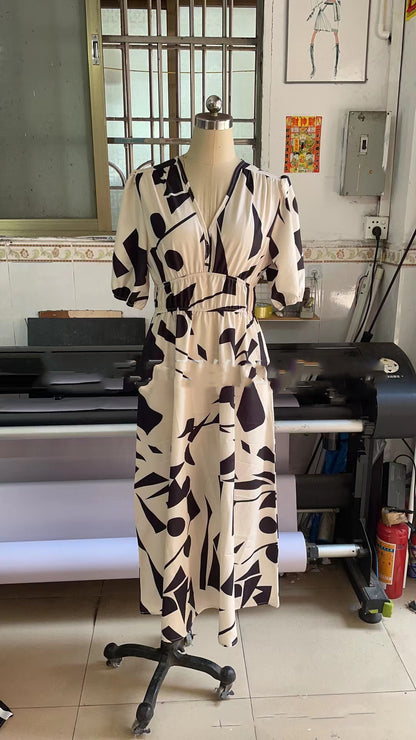 Robe pour femme imprimée personnalisée à la mode