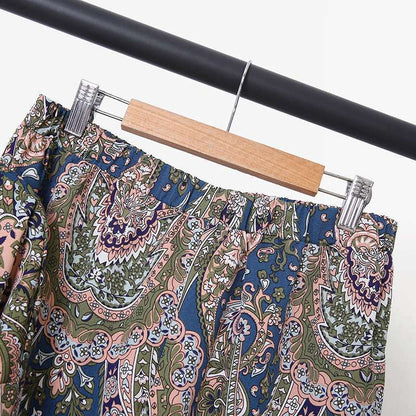 Conjunto de pantalones casuales con cuello en V floral a la moda para mujer