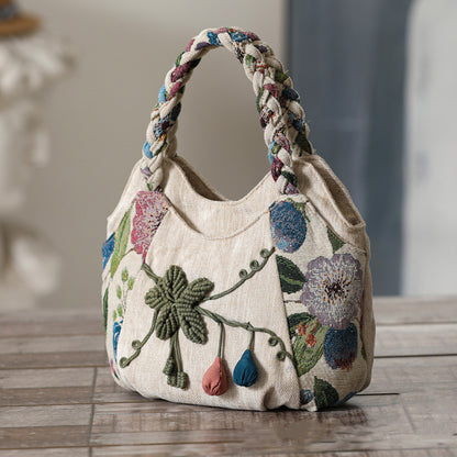 Retro Style Fabric Ethnic Style Woven Handbag