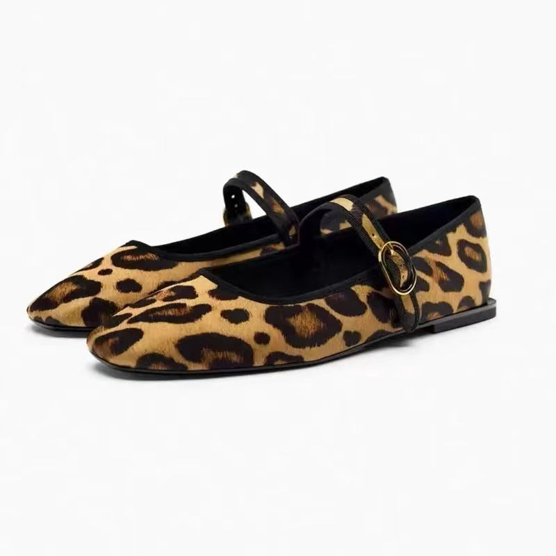 Zapatos de salón para mujer con estampado animal de leopardo