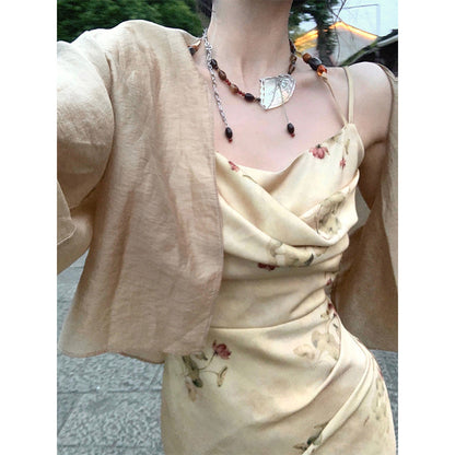 Robe d'été douce à imprimé Vintage pour femmes