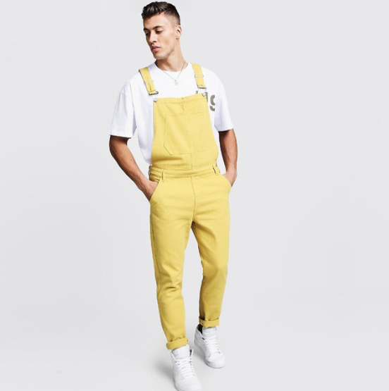 Men's Overalls, Overalls, Overalls, Short-footed Jeans