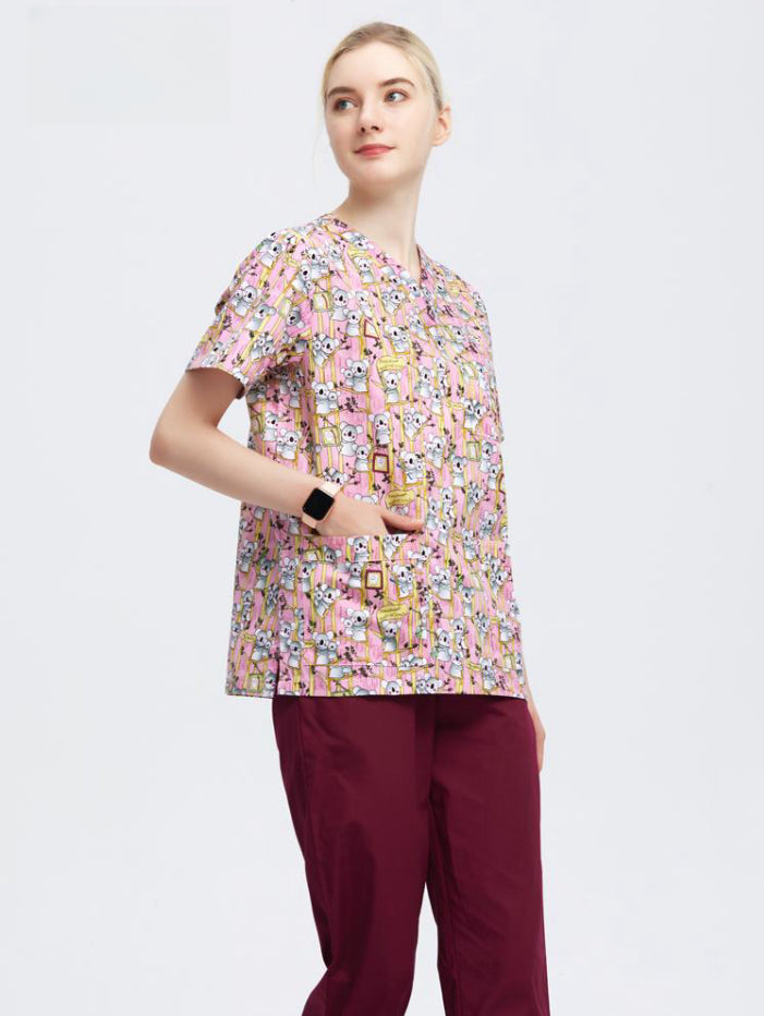 Men's And Women's Polyester Cotton Printed Surgical Uniform