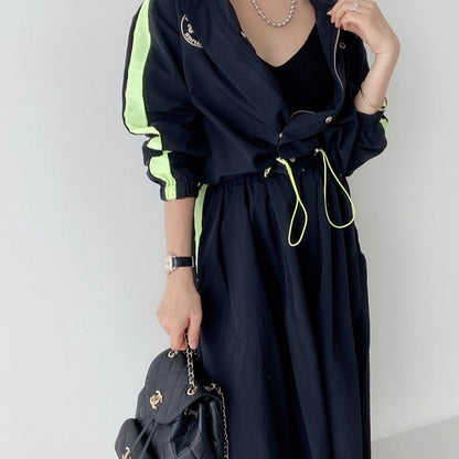 Korean Style Early Autumn Lapel Color Matching Fashion Suit