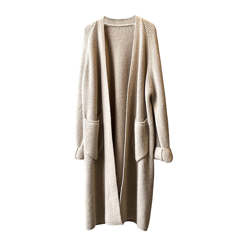 Sweater Cardigan Coat Women's Mid-length