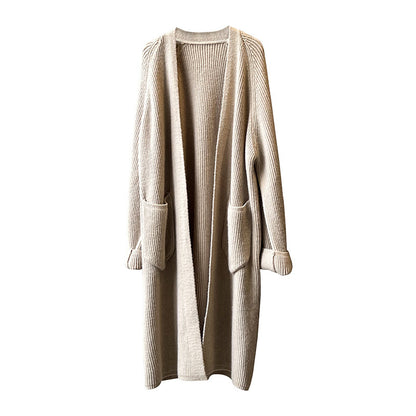 Sweater Cardigan Coat Women's Mid-length