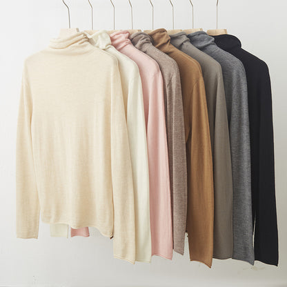 Wool Seam Pile Collar Sweater