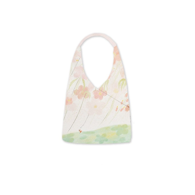 Illustration Canvas Bag Shoulder Bucket Bag